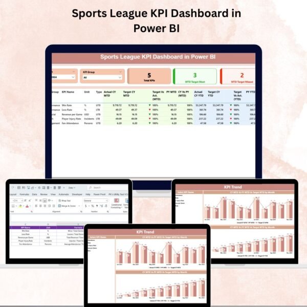 Sports League KPI Dashboard in Power BI