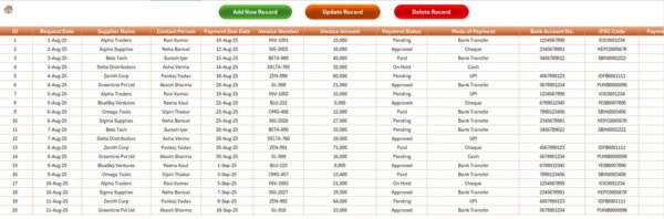 Supplier Payment Request Tracker in Excel - Image 5
