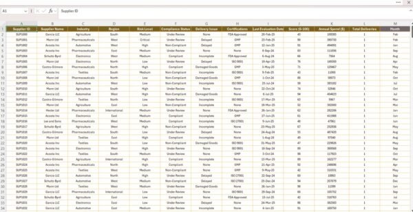 Supplier Risk Report in Excel In Excel - Image 4