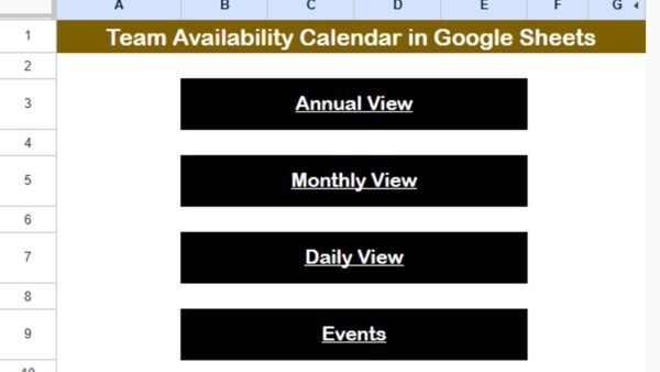 Team Availability Calendar in Google Sheets - Image 2
