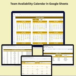 Team Availability Calendar in Google Sheets