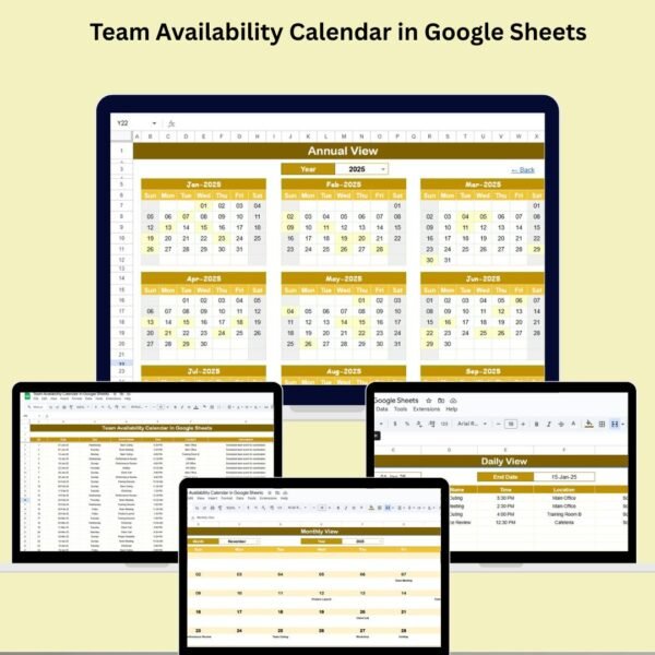 Team Availability Calendar in Google Sheets