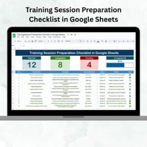 Training Session Preparation Checklist in Google Sheets