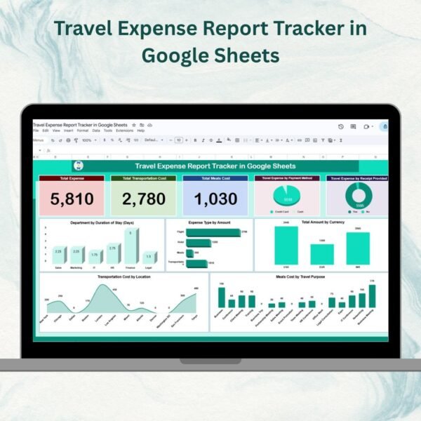 Travel Expense Report Tracker in Google Sheets