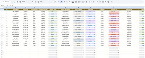 Vendor Invoice Submission Tracker in Google Sheets - Image 4