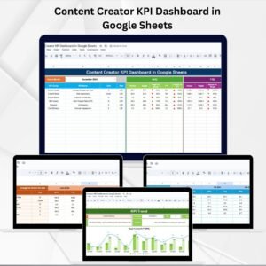 Content Creator KPI Dashboard in Google Sheets