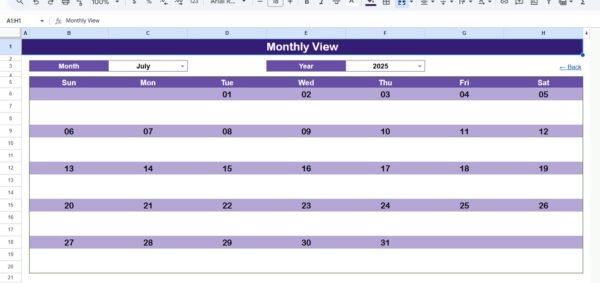 CSR Events Calendar in Google Sheets - Image 4