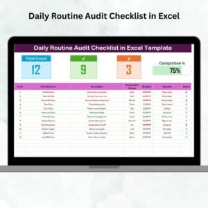 Daily Routine Audit Checklist in Excel