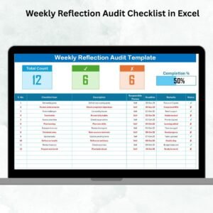 Weekly Reflection Audit Checklist in Excel