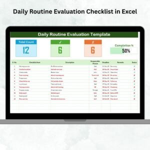 Daily Routine Evaluation Checklist in Excel