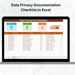 Data Privacy Documentation Checklist in Excel