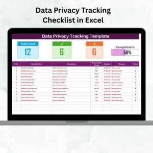 Data Privacy Tracking Checklist in Excel