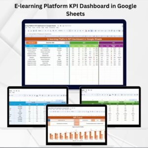 E-learning Platform KPI Dashboard in Google Sheets