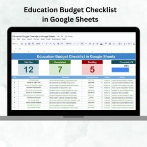 Education Budget Checklist in Google Sheets