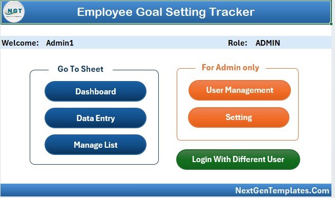 Employee Goal Setting Tracker in Excel - Image 3
