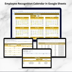 Employee Recognition Calendar in Google Sheets