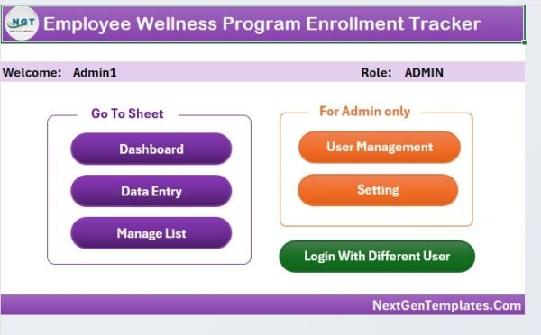 Employee Wellness Program Enrolment Tracker in Excel - Image 3