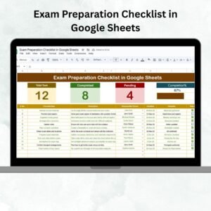 Exam Preparation Checklist in Google Sheets