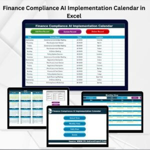 Finance Compliance AI Implementation Calendar in Excel