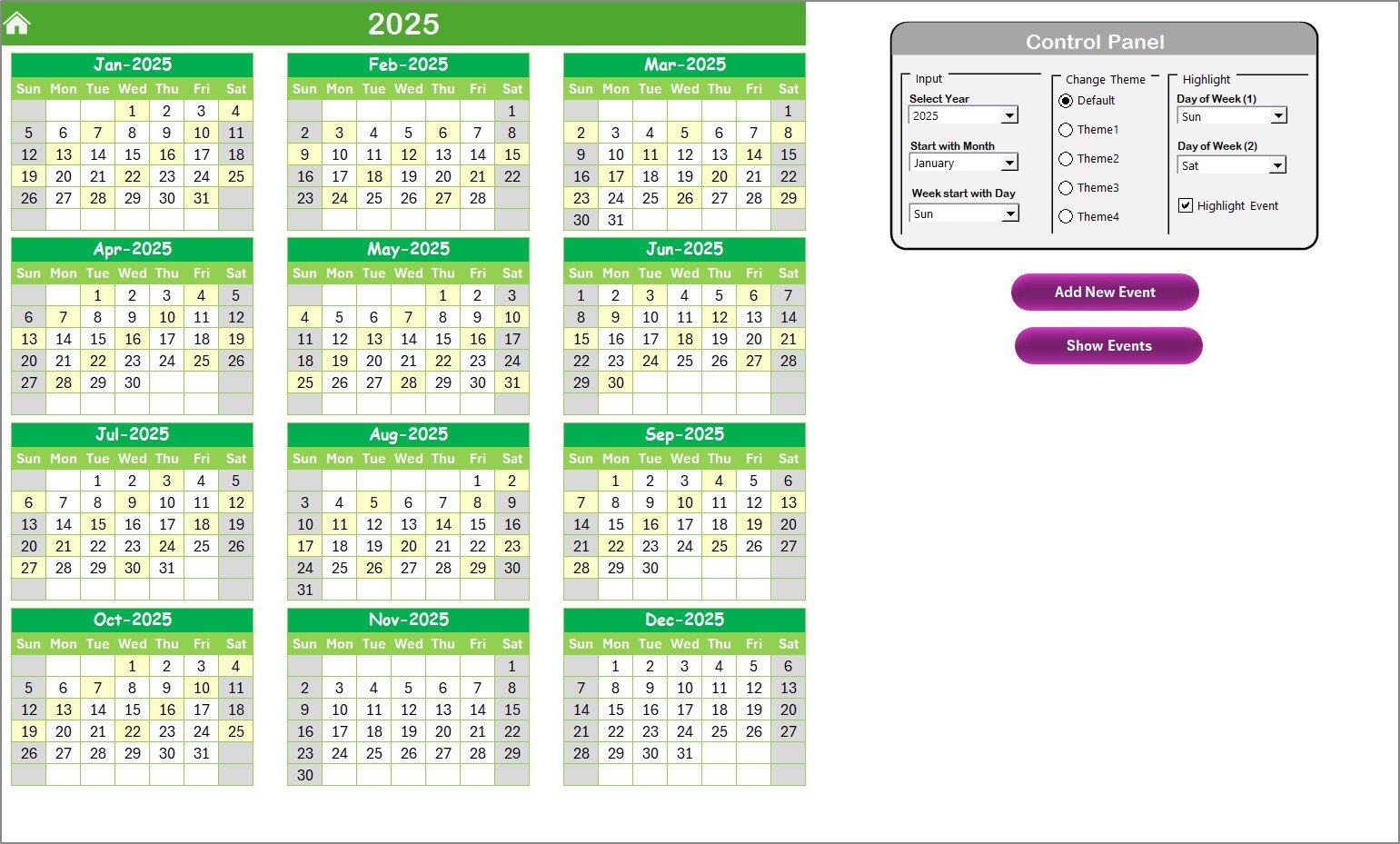 Finance Compliance Supply Chain Resilience Calendar in Excel - Image 3
