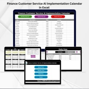 Finance Customer Service AI Implementation Calendar in Excel