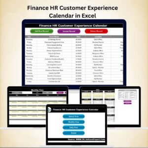 Finance HR Customer Experience Calendar in Excel