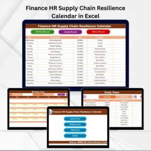 Finance HR Supply Chain Resilience Calendar in Excel