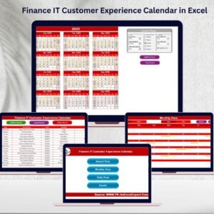 Finance IT Customer Experience Calendar in Excel