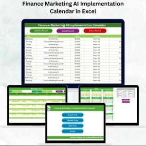 Finance Marketing AI Implementation Calendar in Excel