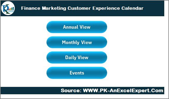 Finance Marketing Customer Experience Calendar