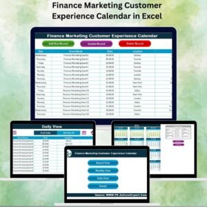 Finance Marketing Customer Experience Calendar in Excel