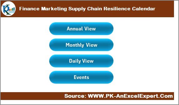 Finance Marketing Supply Chain Resilience Calendar