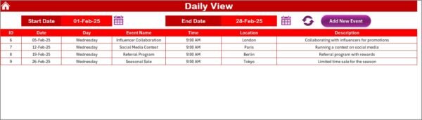 Finance Sales AI Implementation Calendar in Excel - Image 3