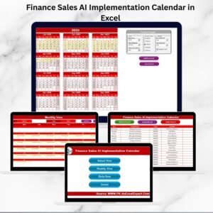 Finance Sales AI Implementation Calendar in Excel
