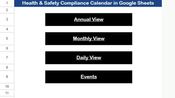 Health & Safety Compliance Calendar in Google Sheets - Image 2