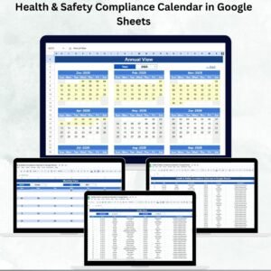 Health & Safety Compliance Calendar in Google Sheets