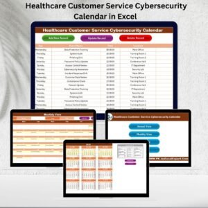 Healthcare Customer Service Cybersecurity Calendar in Excel