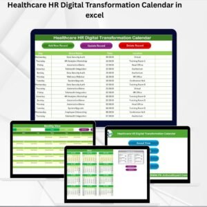 Healthcare HR Digital Transformation Calendar in excel
