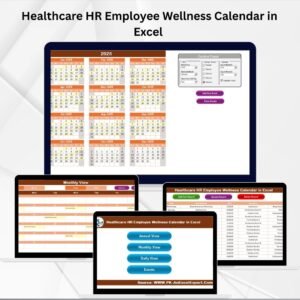 Healthcare HR Employee Wellness Calendar in Excel