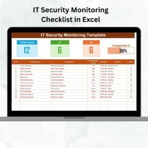 IT Security Monitoring Checklist in Excel