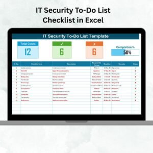 IT Security To-Do List Checklist in Excel
