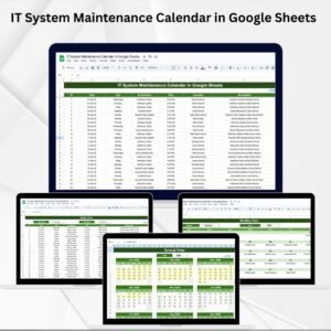 IT System Maintenance Calendar in Google Sheets