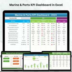 Marine & Ports KPI Dashboard in Excel