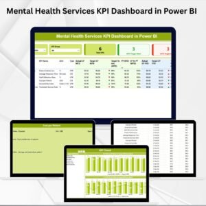 Mental Health Services KPI Dashboard in Power BI