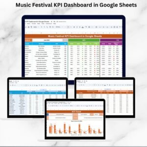 Music Festival KPI Dashboard in Google Sheets