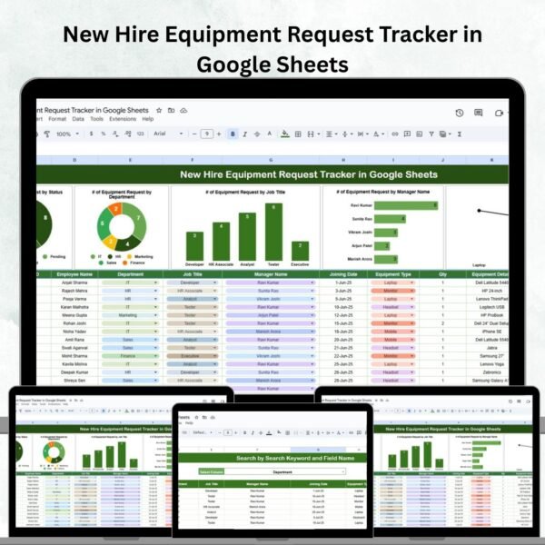 New Hire Equipment Request Tracker in Google Sheets