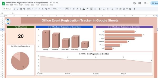 Office Event Registration Tracker in Google Sheets - Image 2