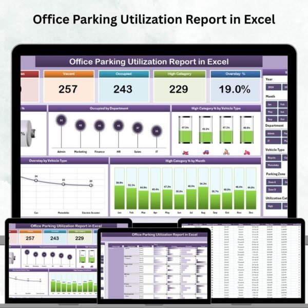 Office Parking Utilization Report in Excel