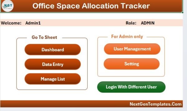 Office Space Allocation Tracker in Excel - Image 3