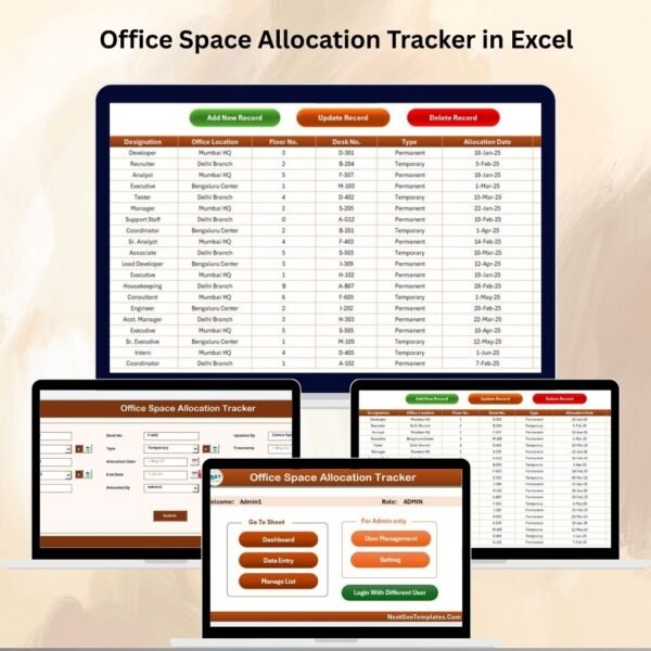 Office Space Allocation Tracker in Excel